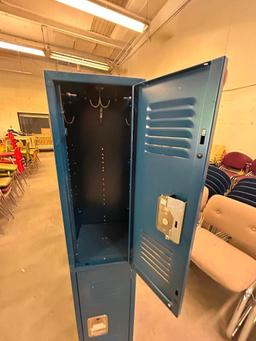 Lyon 2-Person Locker in Blue, 12" x 12" x 60"