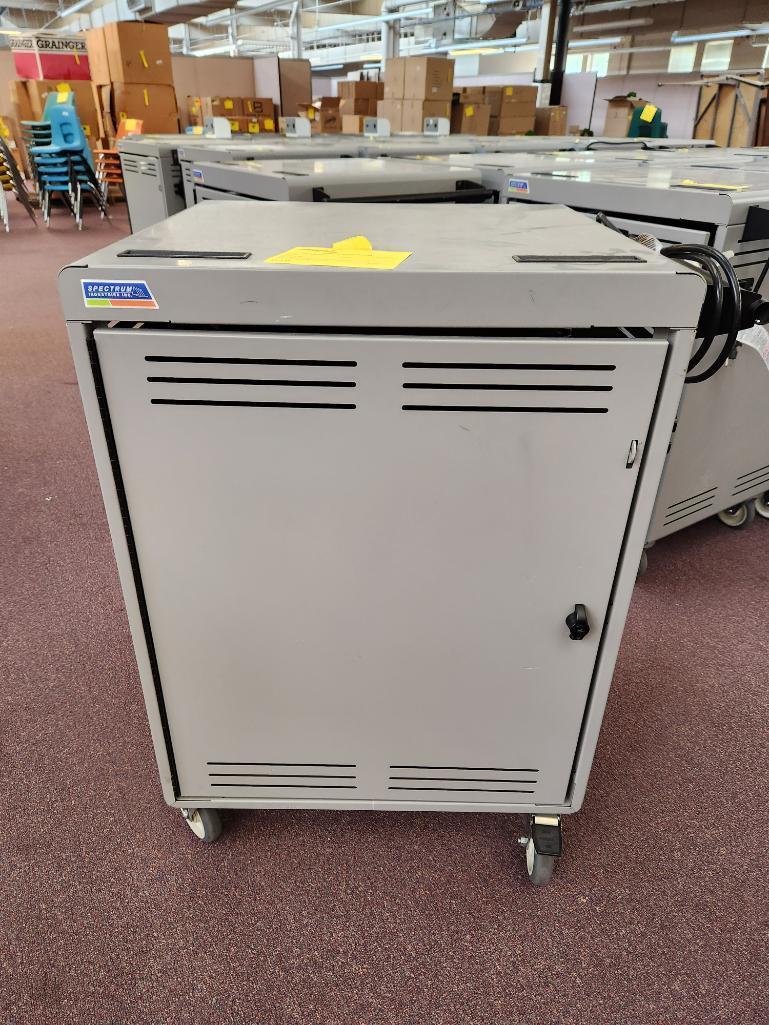 Rolling Spectrum 30 Slot Laptop Cart 30" x 24" x 39"