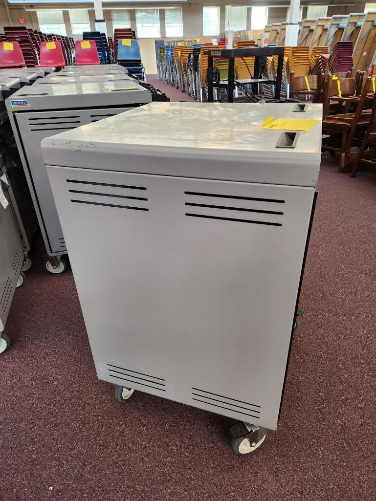 Rolling Spectrum 30 Slot Laptop Cart 30" x 24" x 39"
