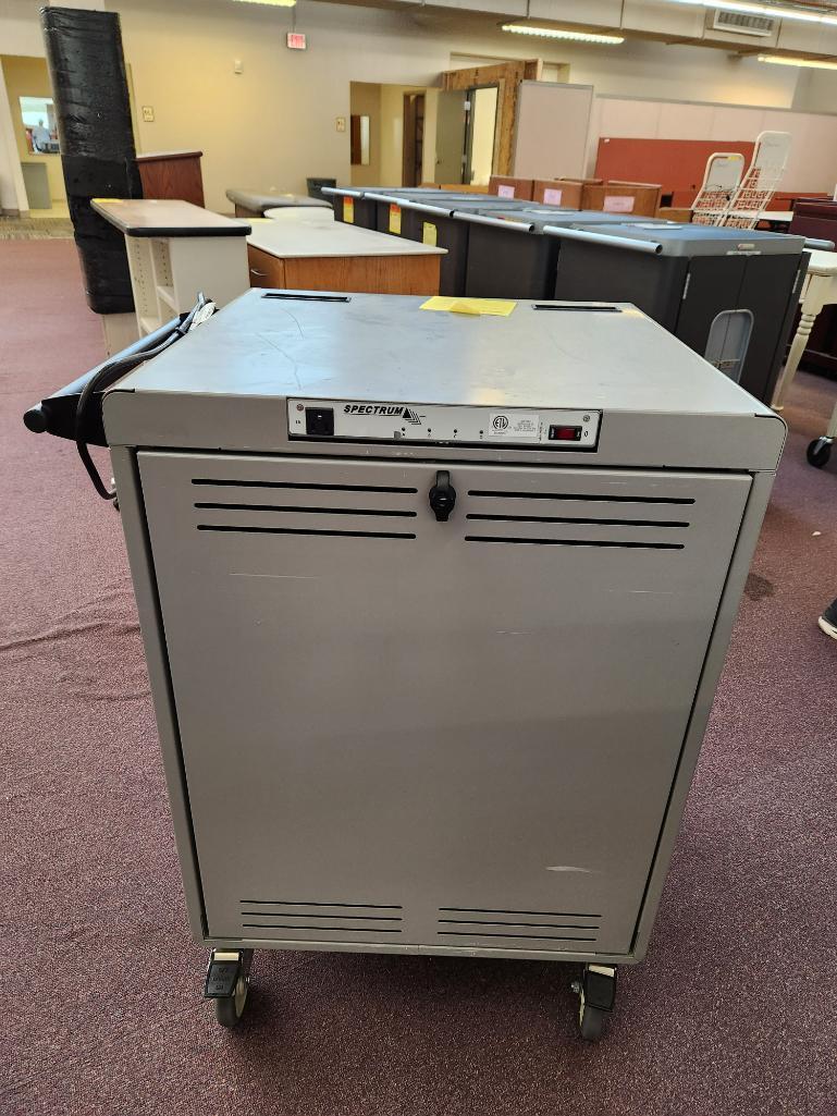 Rolling Spectrum 30 Slot Laptop Cart 30" x 24" x 39"