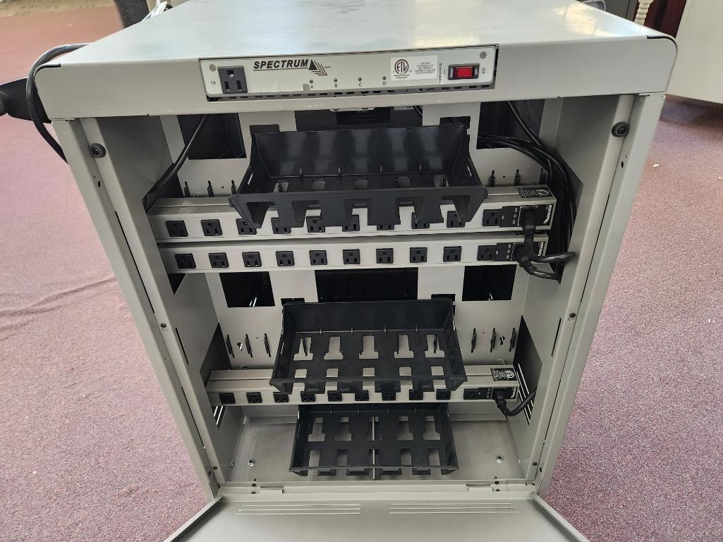 Rolling Spectrum 30 Slot Laptop Cart 30" x 24" x 39"