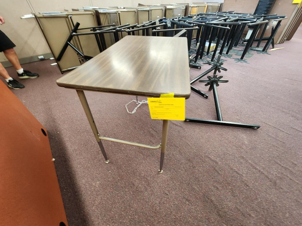 (Lot of 4) Woodgrain Open Typewriter Desks 36" x 22" x 31" - First Come, First Choice