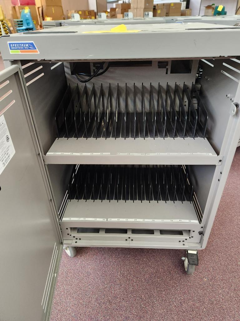 Rolling Spectrum 30 Slot Laptop Cart 30" x 24" x 39"