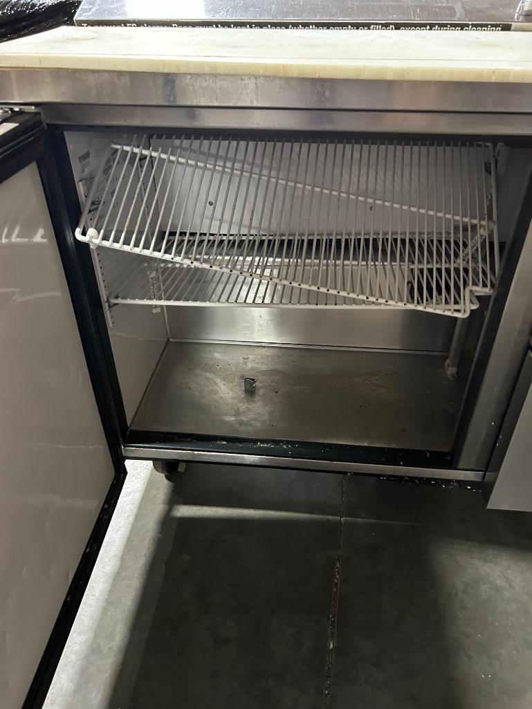 TRUE TSSU 60-16 Refrigerated Sandwich/Salad Prep Table on Mobile Base
