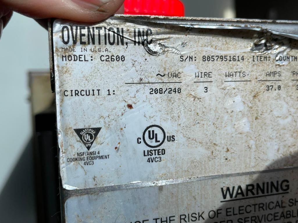 OVENTION Model: C2600 Ventless Conveyor Oven, 26in x 20in Countertop Model, VG Cond. Works Great