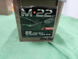 Ammo Box Full of M22 22 LR 40 Gr 1255 FPS, Appx. 3,000 Rounds