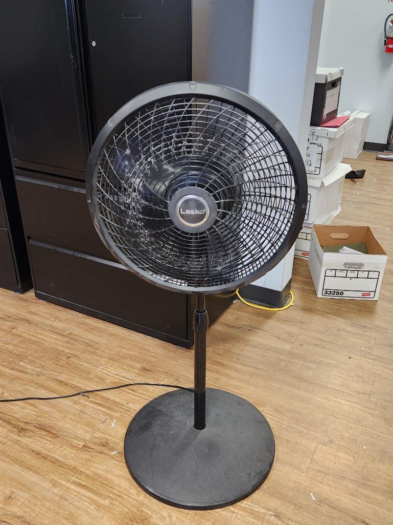 Laska Height Adjustable Pedestal Fan - Black
