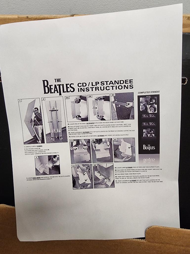 Lot of 3 The Beatles Corrugated Merchandise Display Stands, (1) New In Box