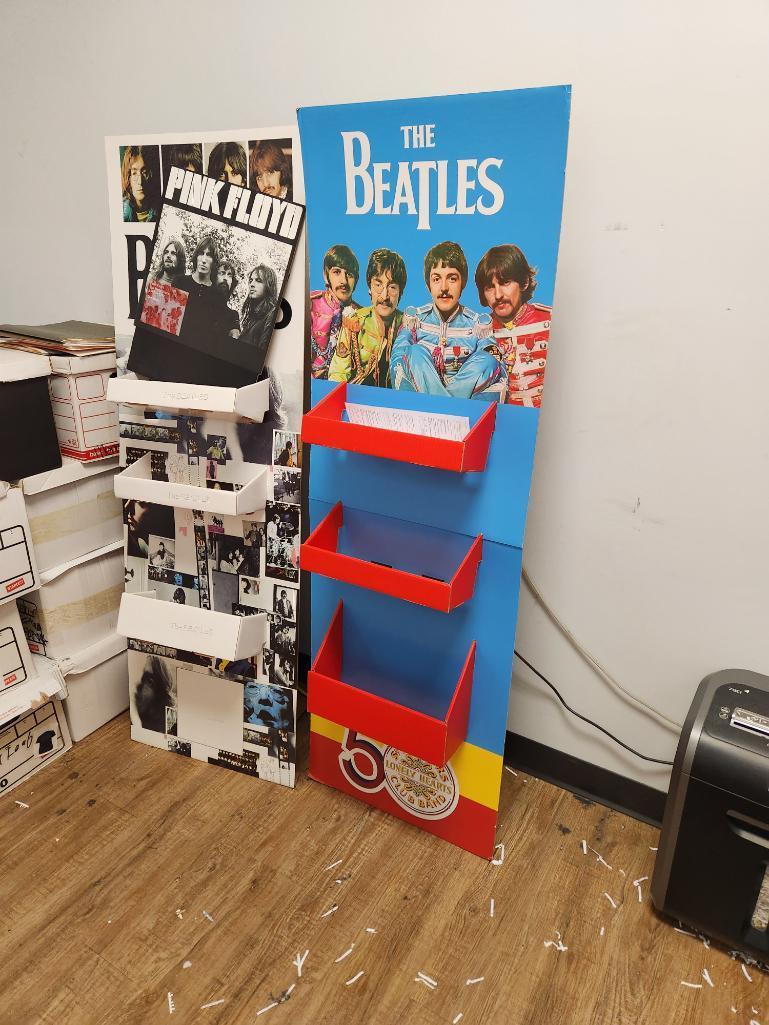 Lot of 3 The Beatles Corrugated Merchandise Display Stands, (1) New In Box