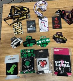 Skull Backpack, Pouch, Vinyl Slip Mat, Wallets, Wrist Bands, Flask, etc