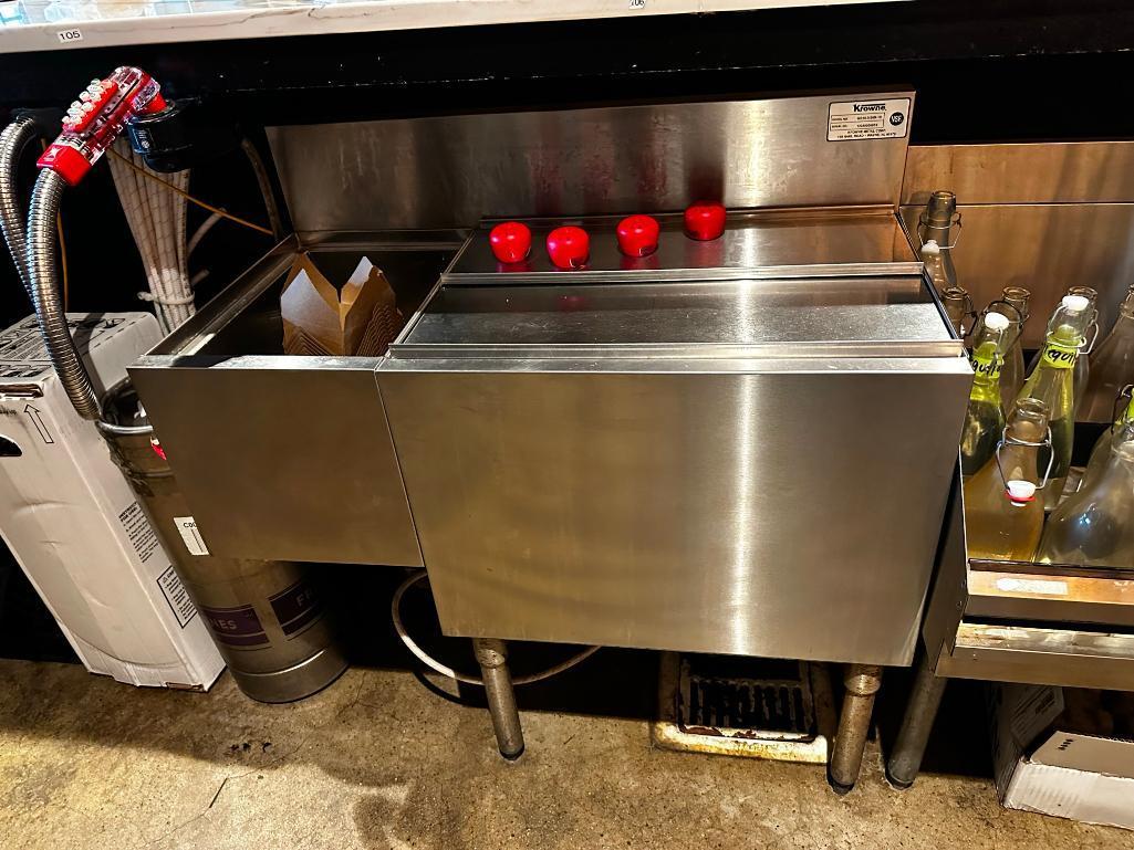 KROWNE Model 18-24RD & KR18-M36R-10 Ice Bin w/ Cold Plate & Bottle Riser