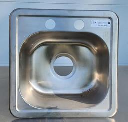 New BK Resources NSF MN: BK-DIS-1515 Stainless Steel Drop-In Sink