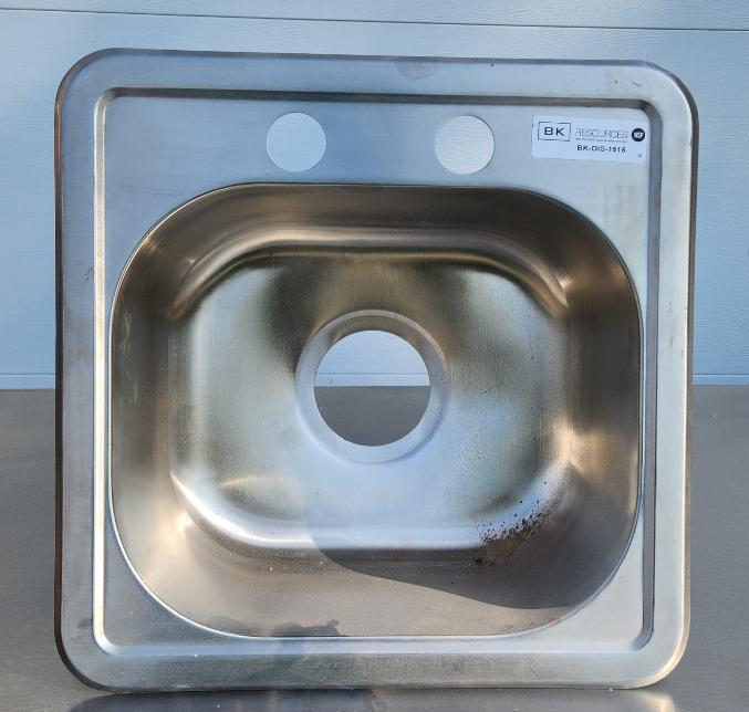 New BK Resources NSF MN: BK-DIS-1515 Stainless Steel Drop-In Sink