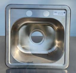 New BK Resources NSF MN: BK-DIS-1515 Stainless Steel Drop-In Sink