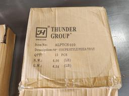 2 New Cases, 1 Case of 12 Thunder Group 10in Pizza Trays, 1 Case of 12 8in Pizza Trays