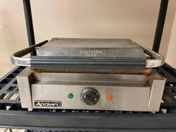 Adcraft Panini Grill Single-Flat Grill Model SG-811E/FB