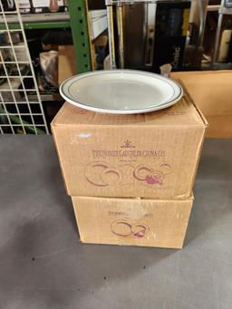 2 New Cases, 12/Case - 24 Total - Homer Laughlin Black Band Round Plates 10-1/2in No. 2171557