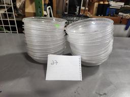 Lot of 27 New Cambro 8in Salad or Serving Pebbled Clear Bowls No. PSB8
