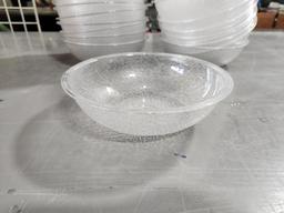 Lot of 27 New Cambro 8in Salad or Serving Pebbled Clear Bowls No. PSB8