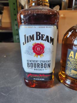 Lot of 2, Sealed Bottles, 1 Liter Jim Beam Bourbon Whiskey, .750ml Aberfeldy Single Malt Scotch 12yr