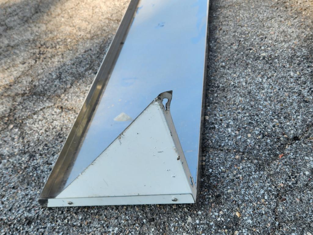 New NSF Stainless Steel Wall-Mount Shelf, 96in x 16in (New Scratch and Dent)