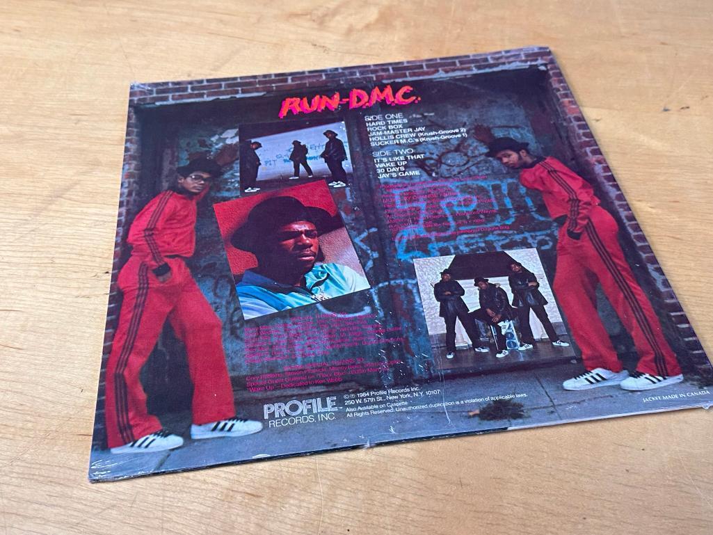 Original Sealed Never Used Self Titled 1st RUN DMC Album, c. 1984, Profile Records, RUN D.M.C. Vinyl