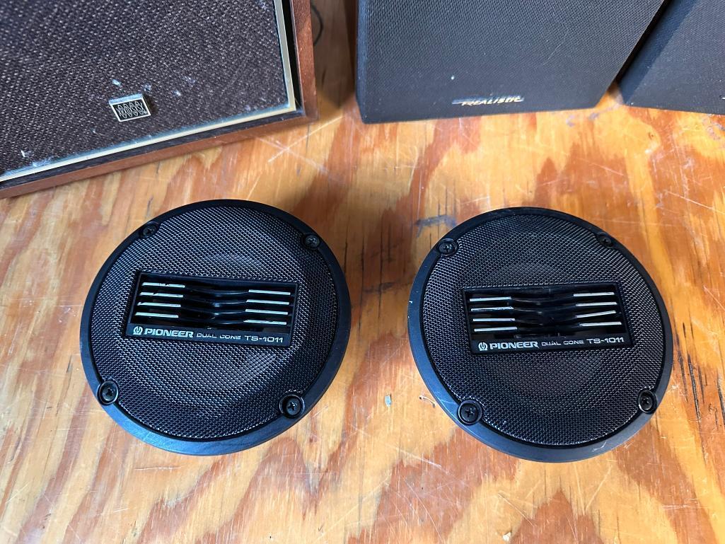3 Sets of Stereo Speakers and Some Pioneer Car Speakers