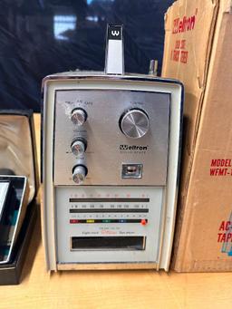 (2) Teltron Solid State 8 Track Stereo Model WFMT-103 w/ Orig. Box, RCA Victor Model 3RG-61G
