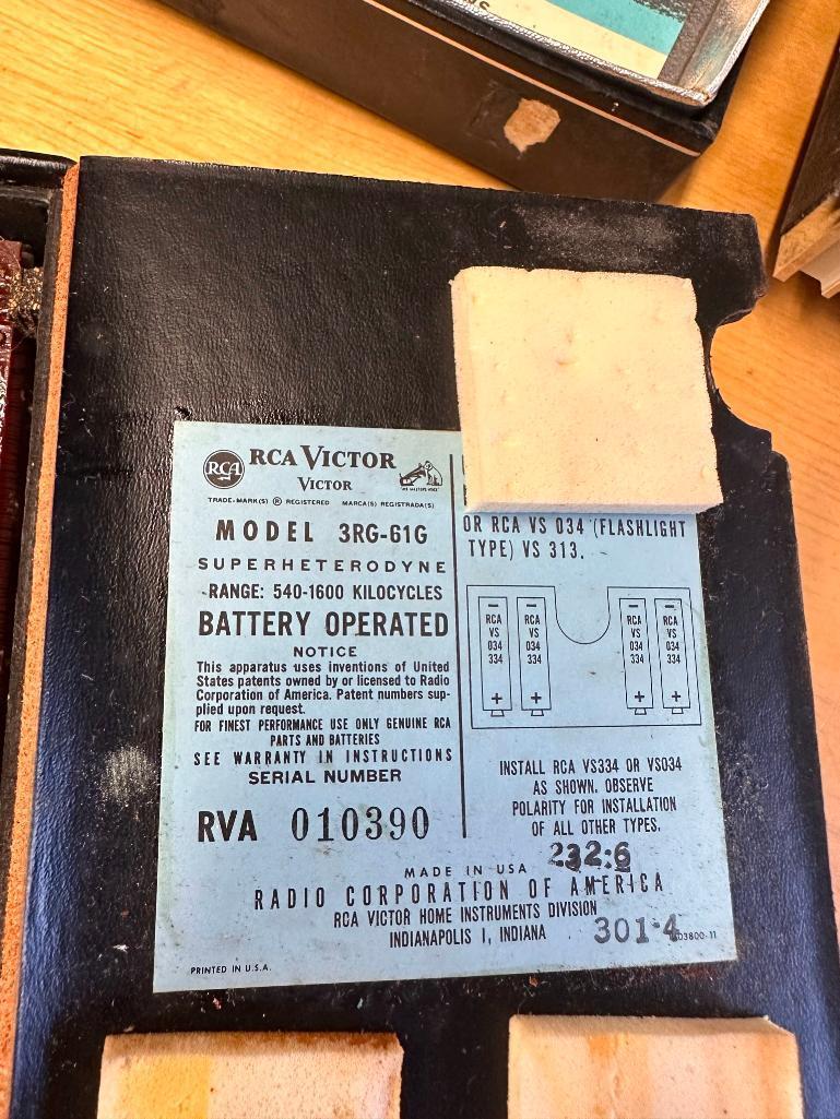 (2) Teltron Solid State 8 Track Stereo Model WFMT-103 w/ Orig. Box, RCA Victor Model 3RG-61G
