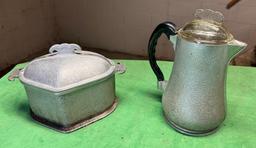 Guardian Heart Shaped Roast Pan w/ Lid and Coffee Pot