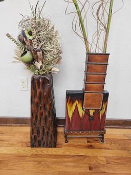Home Accents and Decoratives, Metal Planters and Artificial Arrangements