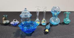 Assorted Art Glass Cracle and Possible Fenton