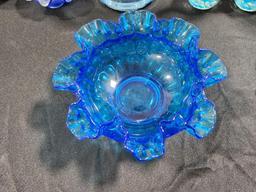 Assorted Art Glass Cracle and Possible Fenton