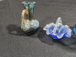 Assorted Art Glass Cracle and Possible Fenton