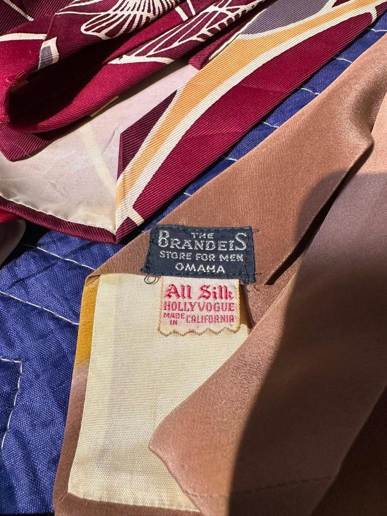 Lot of 14 Assorted Design Neck Ties - Some Silk