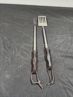 Lot of 2 Vintage Cutco Meat Fork & Turner Spatula