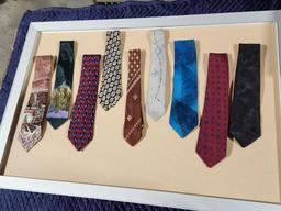 Lot of 9 Assorted Design Neck Ties - Louis Vuitton Included