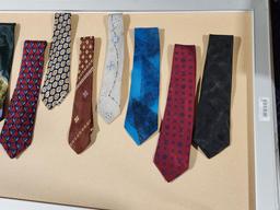 Lot of 9 Assorted Design Neck Ties - Louis Vuitton Included