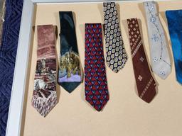 Lot of 9 Assorted Design Neck Ties - Louis Vuitton Included