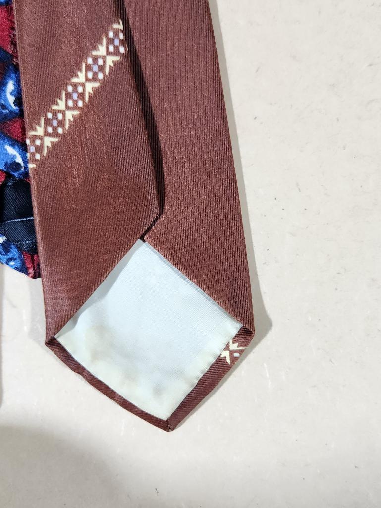 Lot of 9 Assorted Design Neck Ties - Louis Vuitton Included