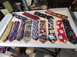 Lot of 13 Assorted Design Neck Ties