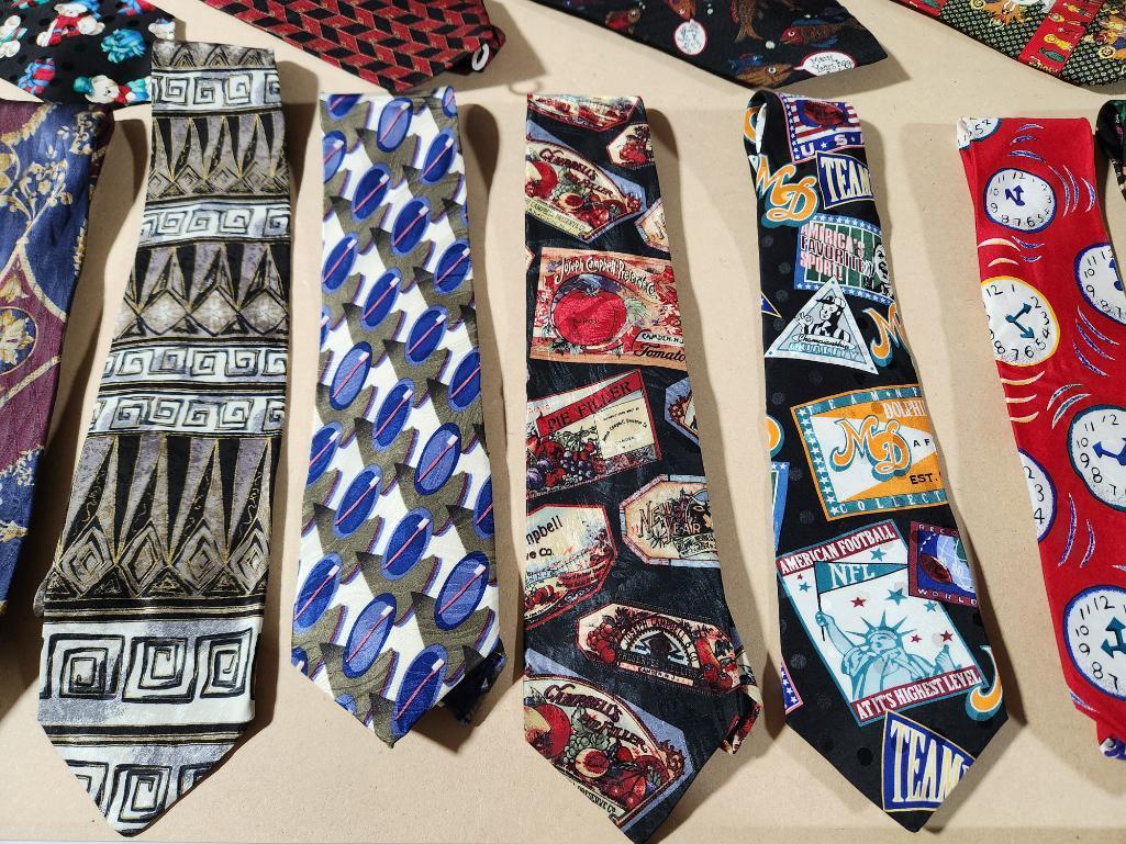 Lot of 13 Assorted Design Neck Ties