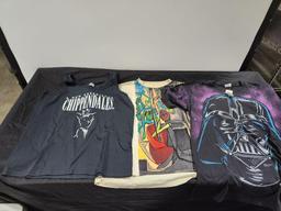 Lot of 3 Shirts; Chippendales, Darth Vader w/ Tag & Piccaso "Tomato Plant, 1944", Size XL