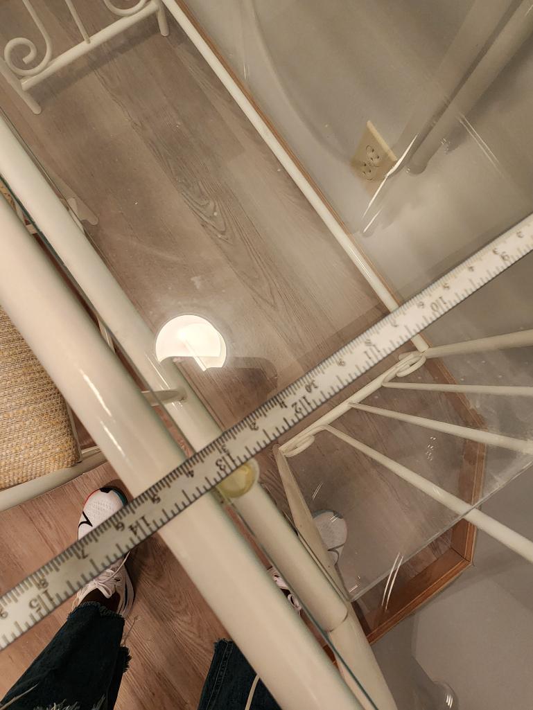 Metal Vanity, Bench and Mirror