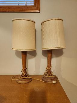Pair / Mid-Century Modern Table Lamps, Matching