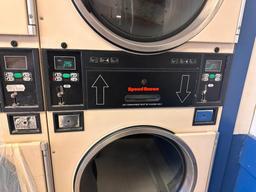 Speed Queen Double-Stack 30lb Commercial Dryer - Model: ST0300DFG - Working