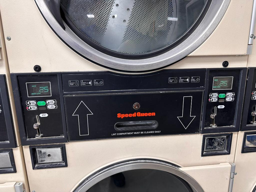 Speed Queen Double-Stack 30lb Commercial Dryer - Model: ST0300DFG - Working