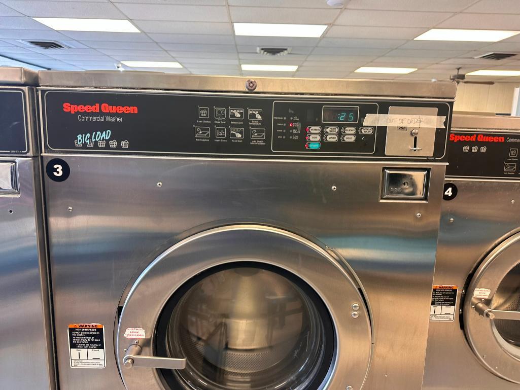 Speed Queen 50lb Commercial Washer, Model: SC50EC2OU10001 - Working