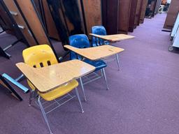 (3) Three Single Student Desks w/ Under-Chair Storage & Desk Top