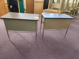 Pair of Student Computer Desks / Printer Tables, 22in x 36in x 30in